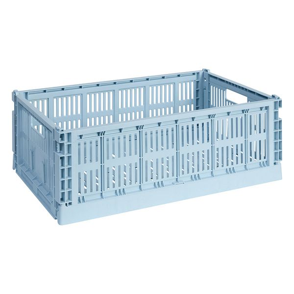 Colour Crate, L, recycled plastic, soft blue