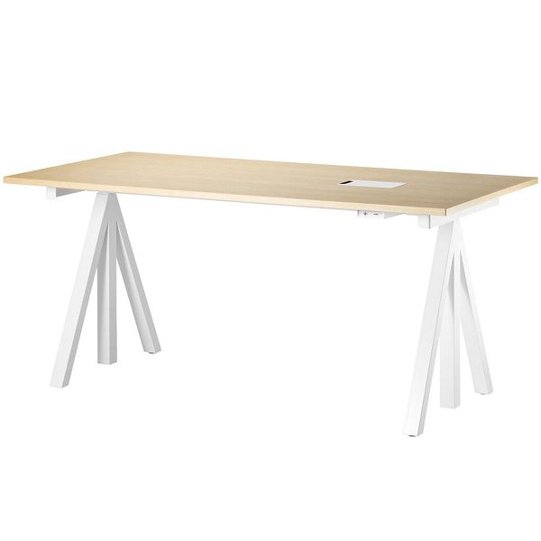 String Works height adjustable table 160 cm, ash