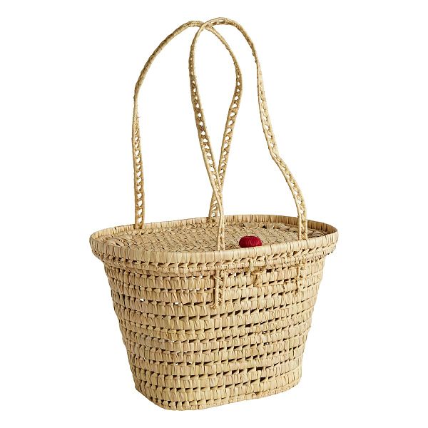 Sobremesa market basket, natural - red