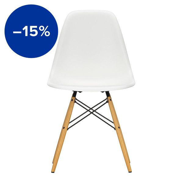 Eames DSW chair, white - maple