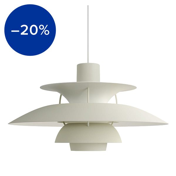 PH 5 Mini Monochrome pendant, pale pewter