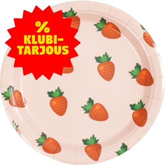 Kartonkilautanen Kotikulta 10 kpl 25 cm mansikka