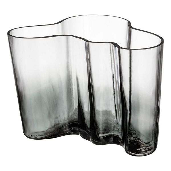 Aalto vase 140 mm, clear - dark grey, limited edition