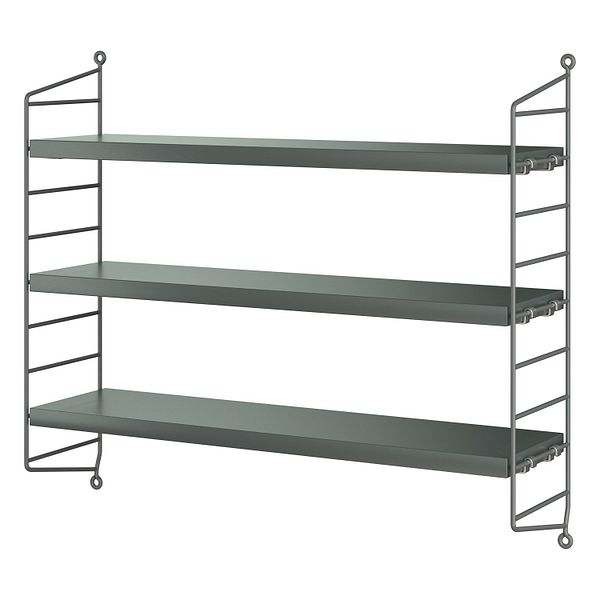 String Pocket shelf, dark grey