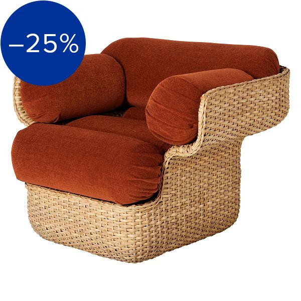 Basket lounge chair, rattan - Belsuede Special FR 133