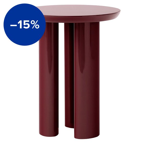 Tung JA3 side table, burgundy red