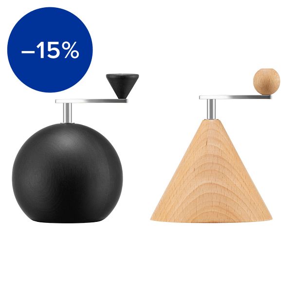 Nissen salt & pepper grinder, natural - black