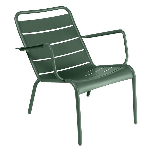 Luxembourg low armchair, cedar green