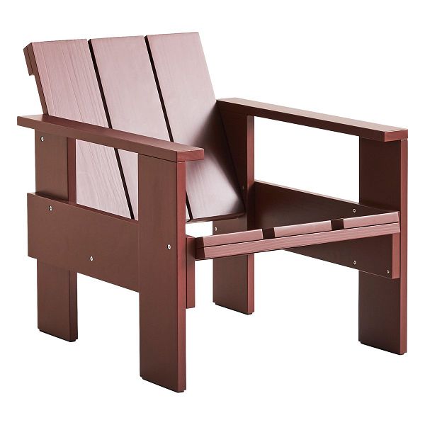 Crate lounge chair, iron red