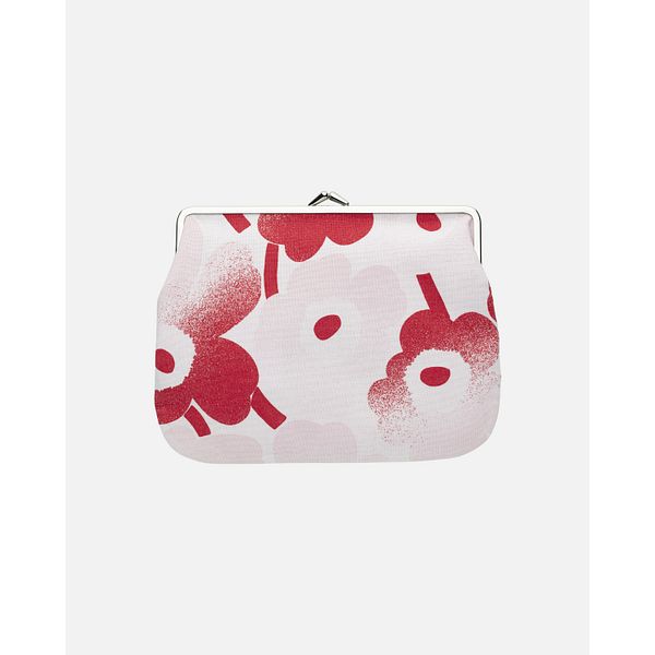 Puolikas kukkaro Marimekko Unikko Häivähdys, vaaleanpunainen-punainen