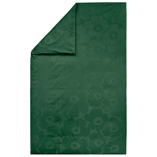 Unikko duvet cover, 150 x 210 cm, dark green - green