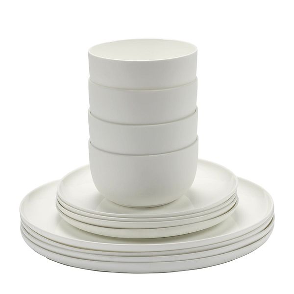 Base plate set, white, 12 pieces