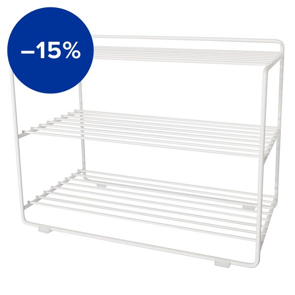 Downtown shoe shelf, white