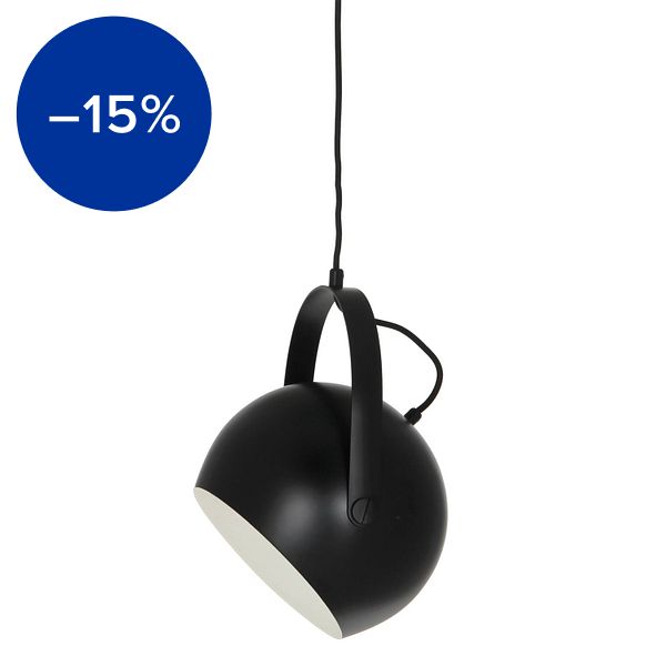 Ball Handle pendant, diam. 19 cm, matt black