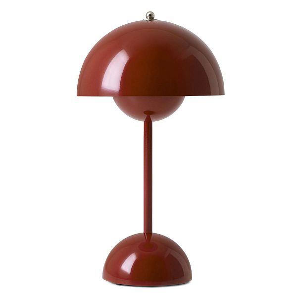 Flowerpot VP9 portable table lamp, red brown