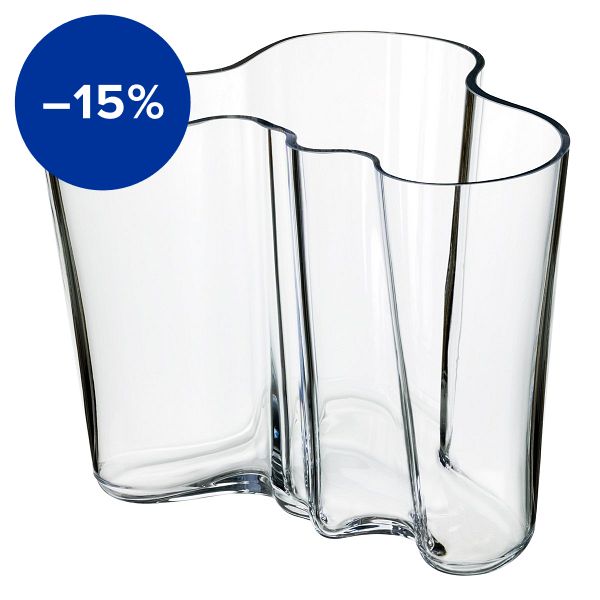 Aalto vase 160 mm, clear