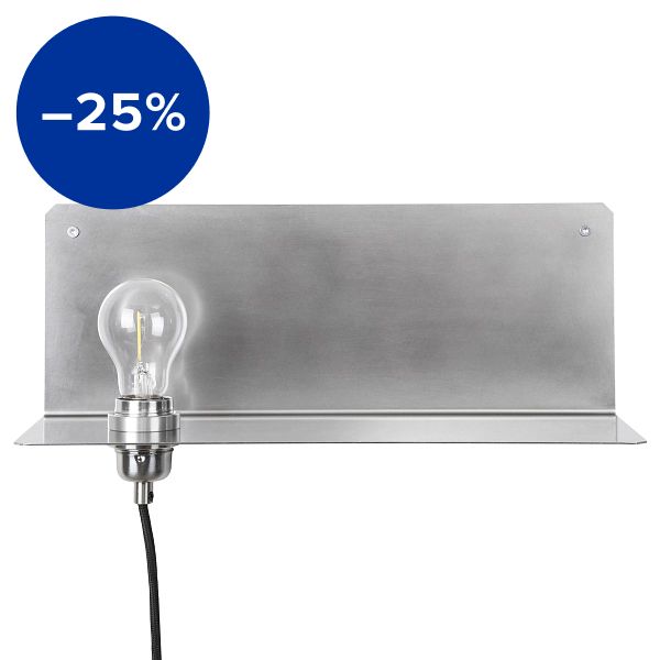 90° wall light, stainless steel