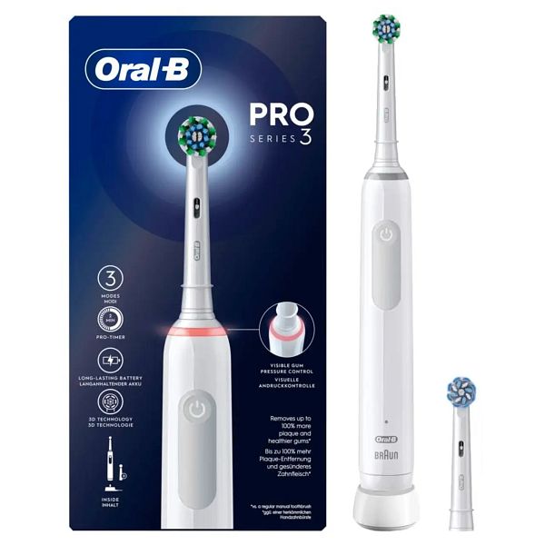 ORAL-B PRO3000 WHITE SÄHKÖHAMMASHARJA