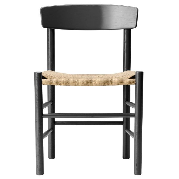 J39 Mogensen chair, black lacquered oak - paper cord