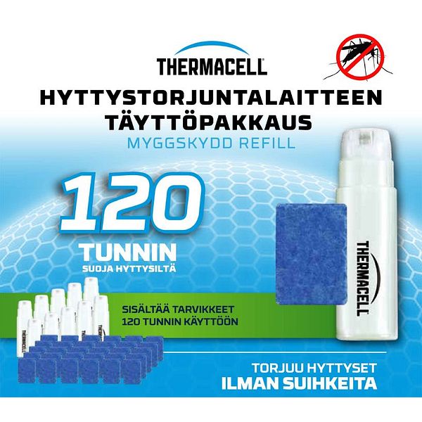 120 h täyttöpakkaus hyttystorjuntalaitteeseen