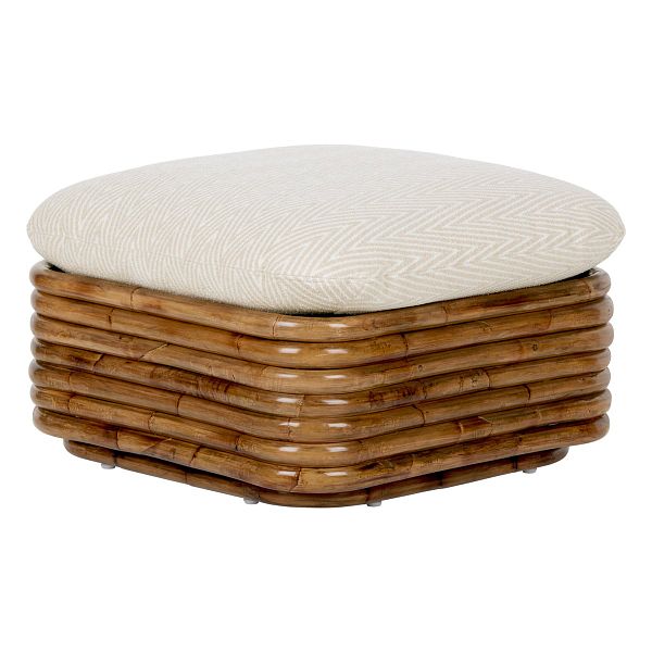 Bohemian 72 ottoman, rattan - Chevron FR 002
