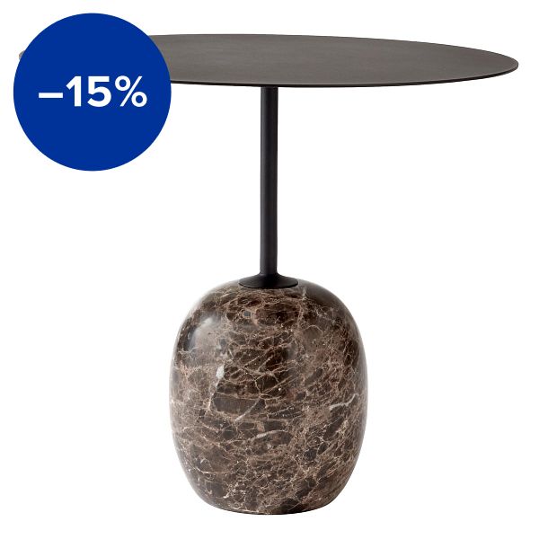 Lato LN9 coffee table, black - Emperador marble