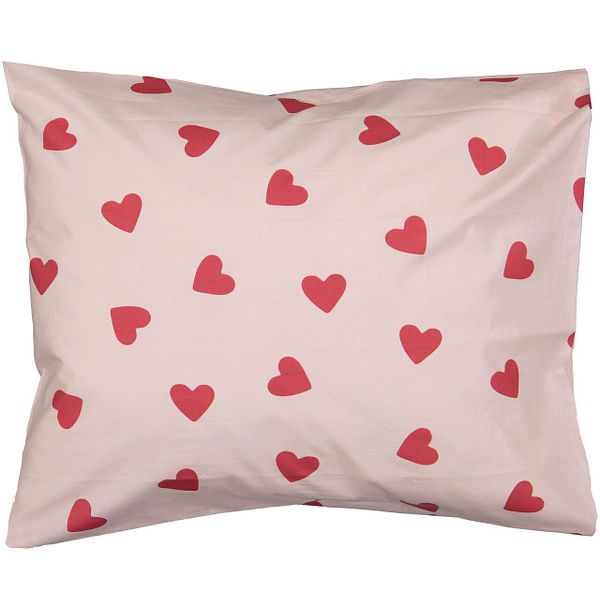Tyynyliina Sydämet 50x60 cm vaaleanpunainen