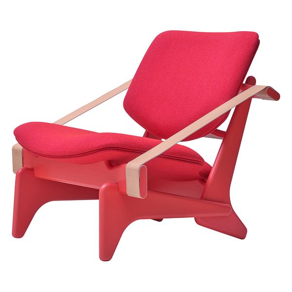 Jumbo lounge chair, salmon red - Hallingdal red