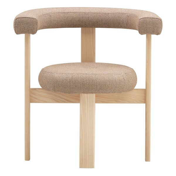 Polar L1001W chair, ash - beige wool fabric Revolution REV10