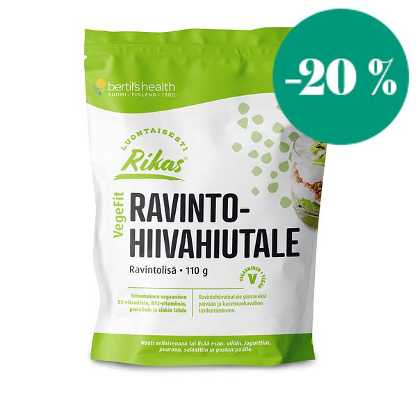 Ravintohiivahiutaleet (oluthiivahiutaleet) VegeFit, 110 g