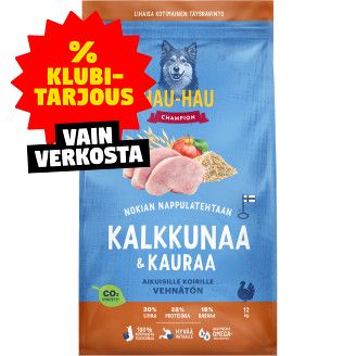 Koiranruoka 12kg Aikuisille kalkkuna