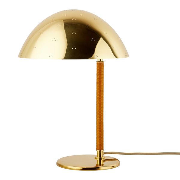 Tynell 9209 table lamp, brass - rattan