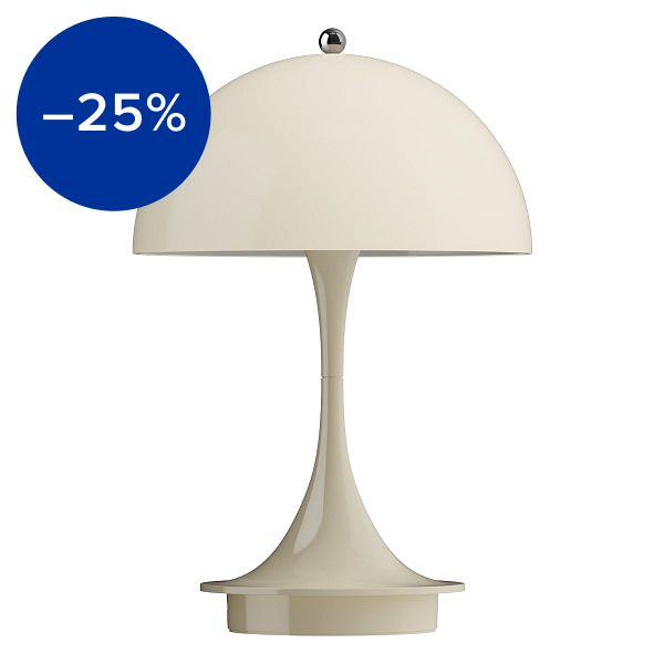 Panthella 160 Portable V3 table lamp, opal beige