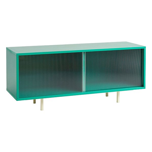 Colour Cabinet w/ glass doors, floor, 120 cm, dark mint