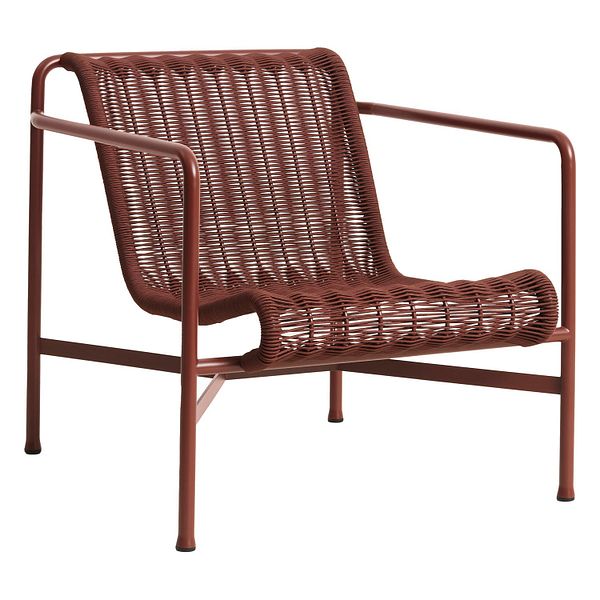 Palissade Cord lounge chair, low, iron red
