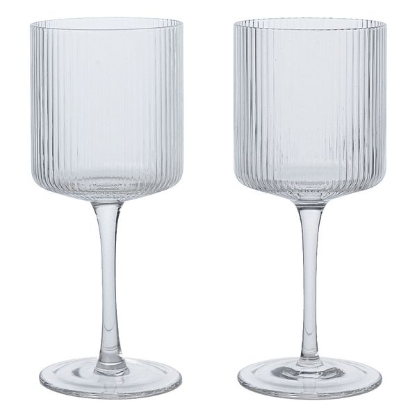 Ripple white wine glasses, 2 pcs, clear