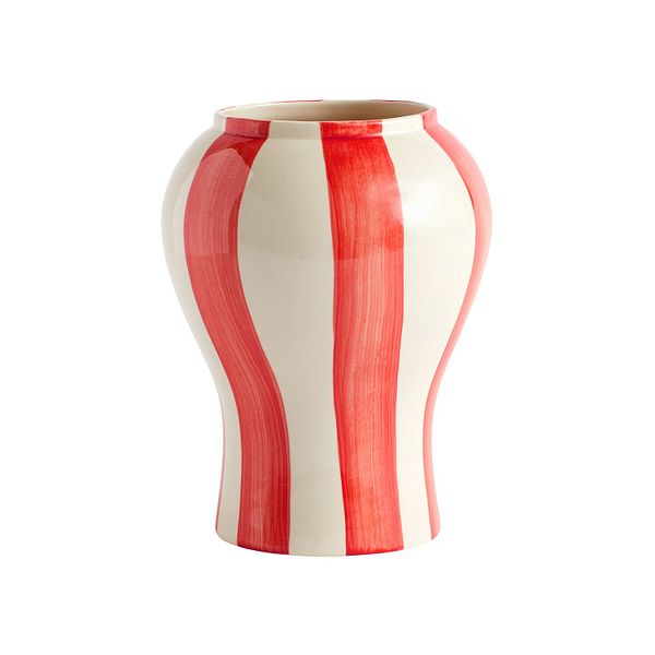 Sobremesa Stripe vase, S, red