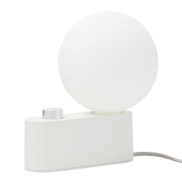 Alumina table and wall lamp, chalk