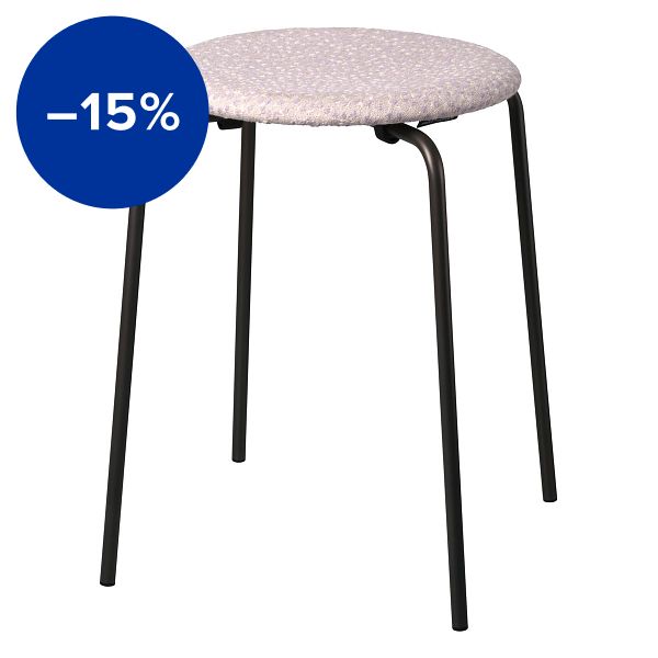 Dot stool, white - purple - graphite