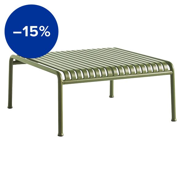 Palissade low table, 81,5 x 86 cm, olive