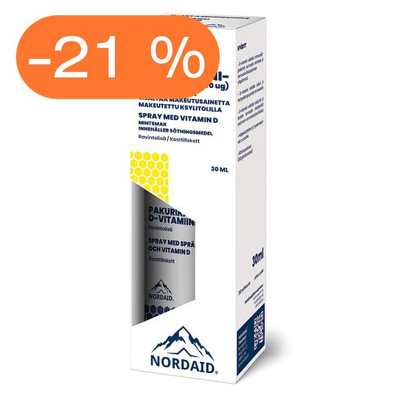 Nordaid D-vitamiinisuihke 30 ml / 100 mcg