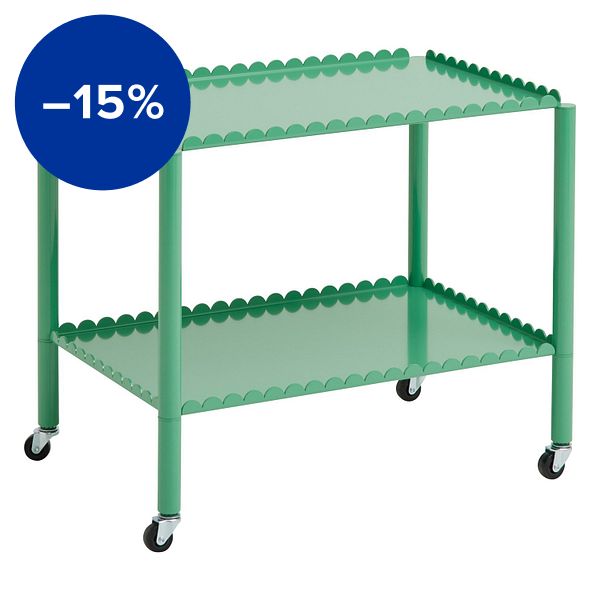 Arcs trolley, low, jade green