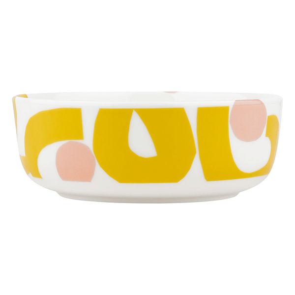 Oiva - Seppel bowl, 4 dl, white - spring yellow