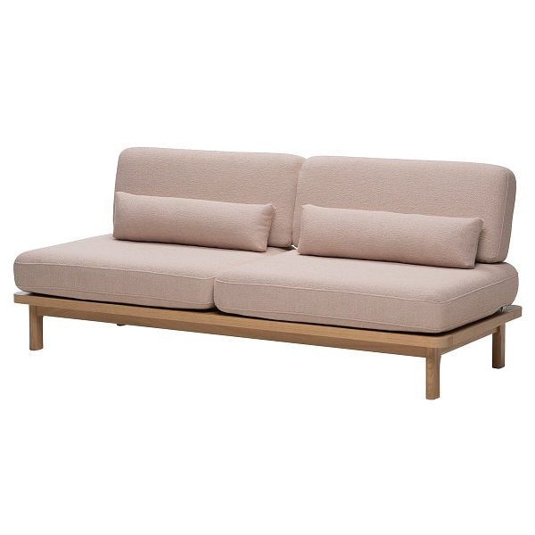 Hetki sofa bed, oak base - nude Muru 464