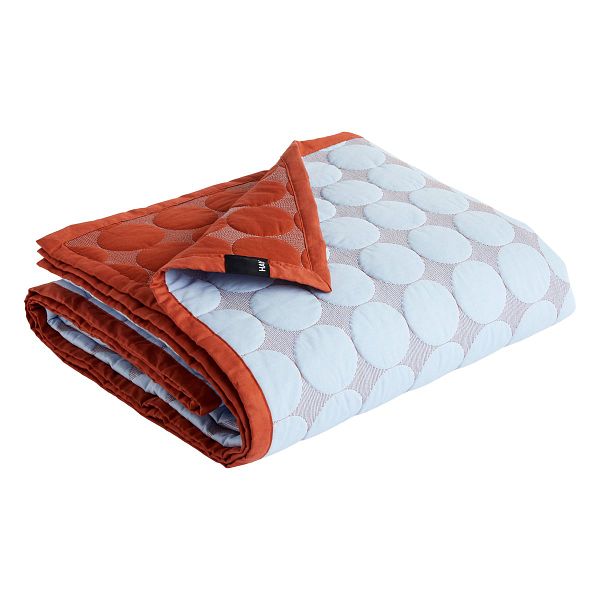 Mega Dot bed cover, light blue