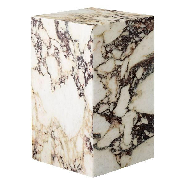 Plinth table, high, Calacatta Viola marble