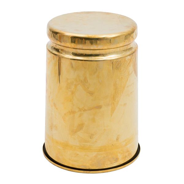 Last stool, polished brass