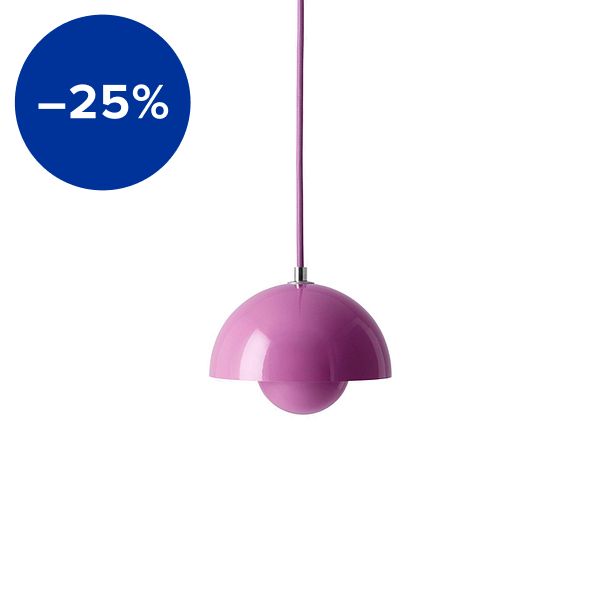 Flowerpot VP10 pendant, tangy pink
