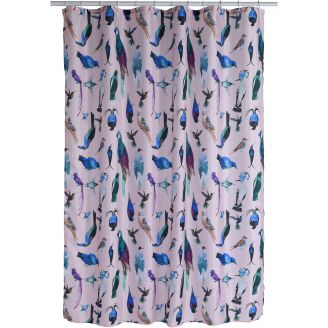 Suihkuverho Nordic Tricot 180 x 200 cm Paratiisilinnut