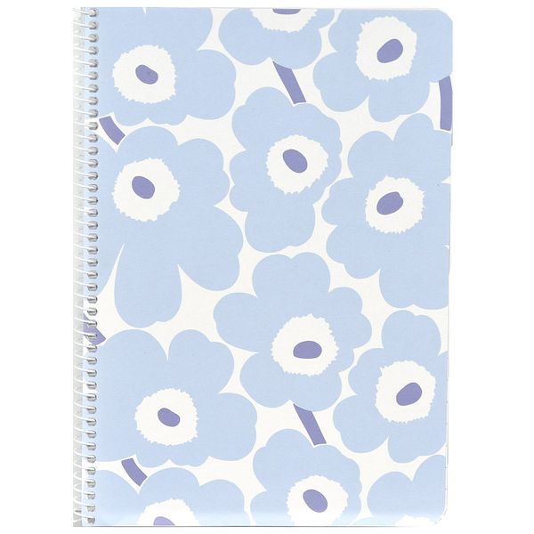 Kierrevihko A5/40 viivasivut Marimekko Unikko vaaleansininen